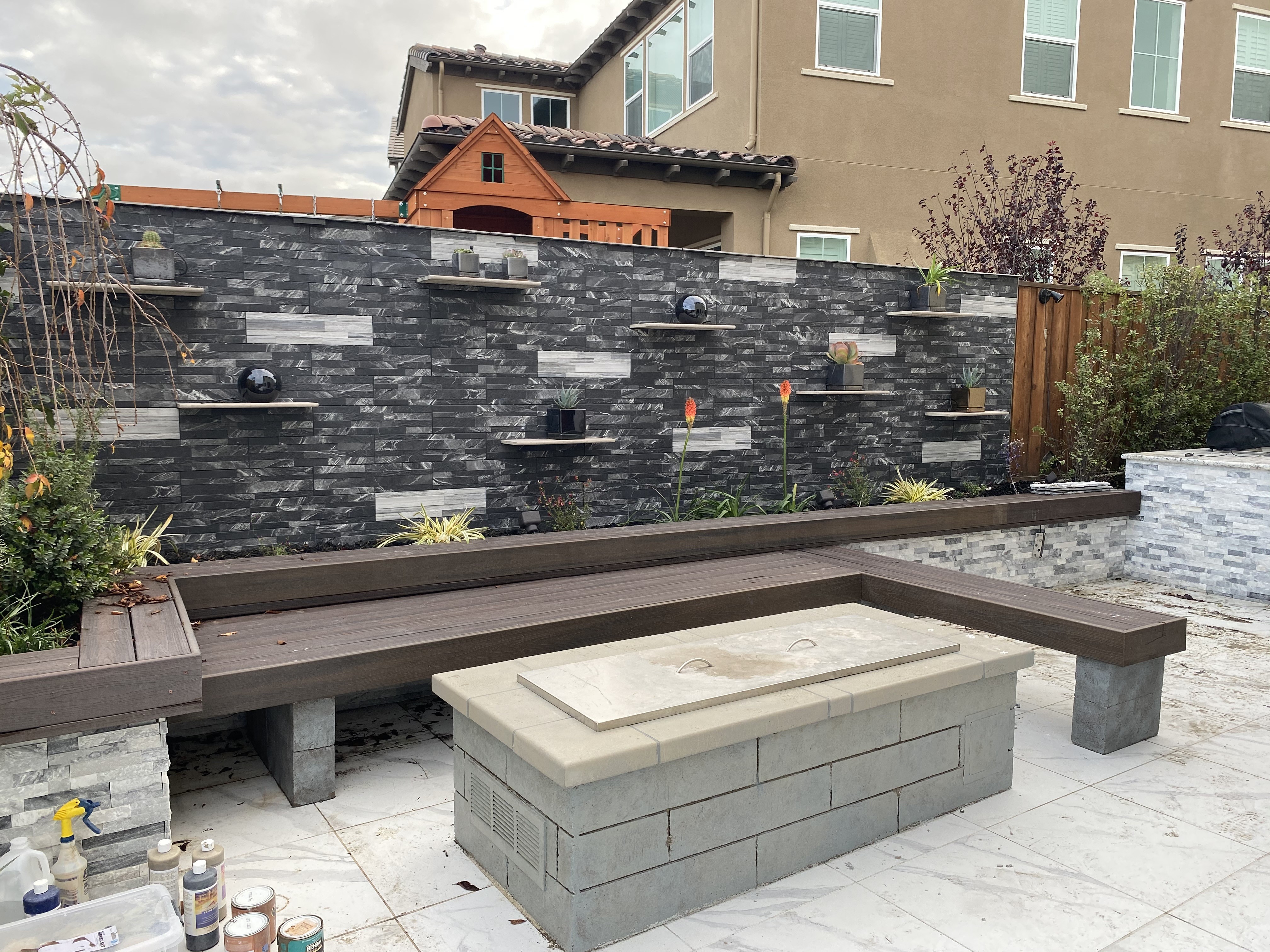 Outdoor kitchen and entertaining area